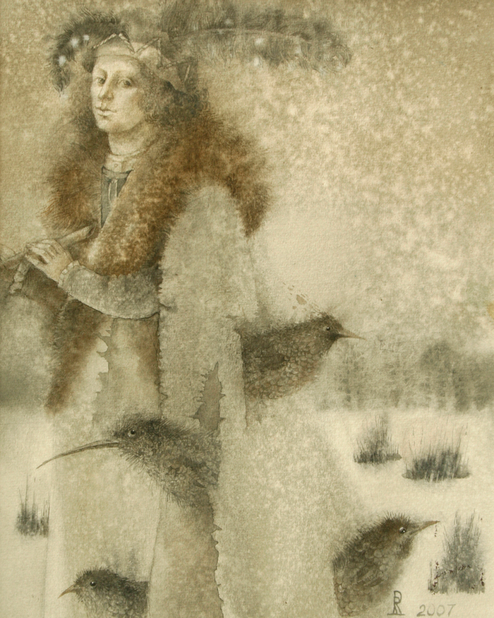 Иллюстрация к рукотворной книге "Стихи о птицах"