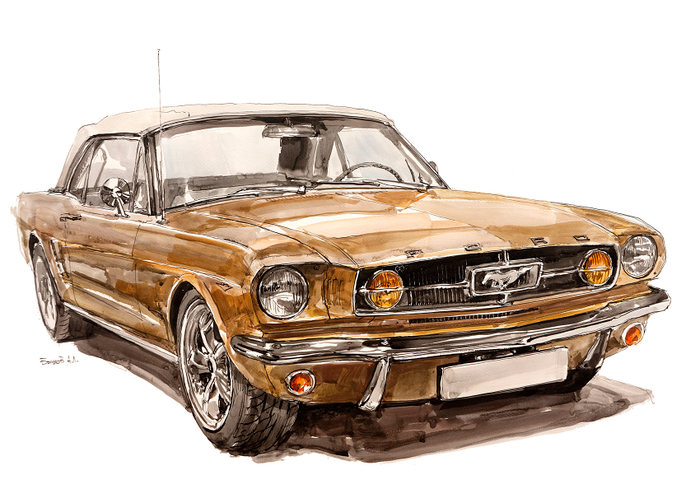 Ford Mustang 1965, рисунок