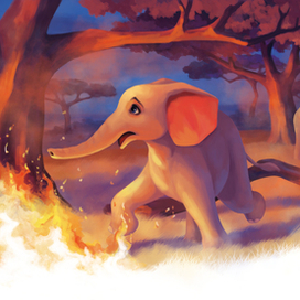 Иллюстрация для детской книги "Чудесное спасение"