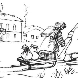 Иллюстрация к сказу П. Бажова "Серебряное копытце"