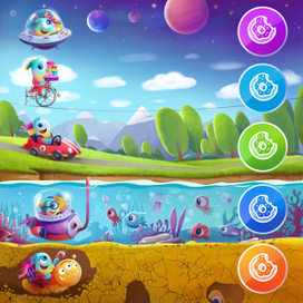 Игровое поле к игре "Гонка Няшек". 2017