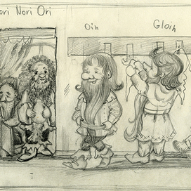  Гномики моют посуду