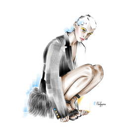 Редакционная fashion-иллюстрация для digital-журнала