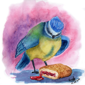 Синица и пирожок с джемом