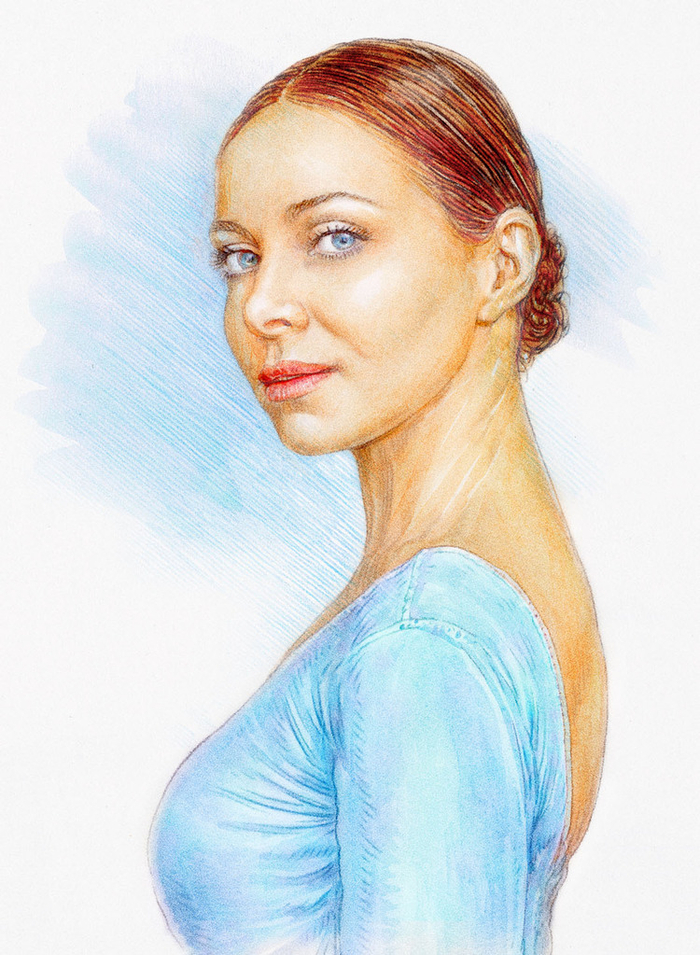 Портрет актрисы Екатерины Гусевой (фрагмент)