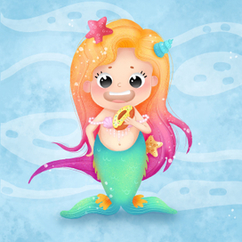Русалка с пончиком