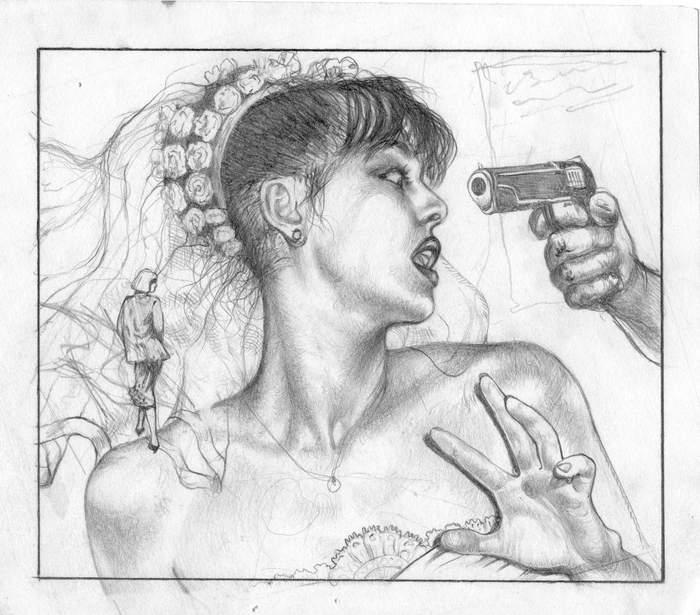 Скетч книжной обложки