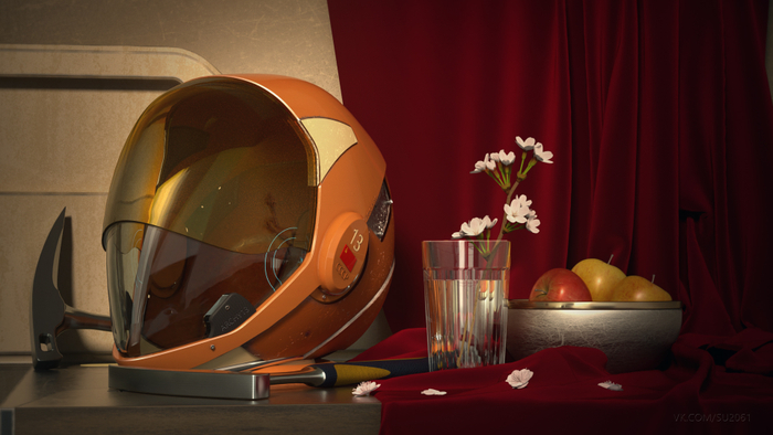 натюрморт со шлемом