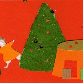 ёлка, мандарины