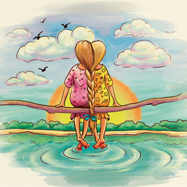 Открытка акварель