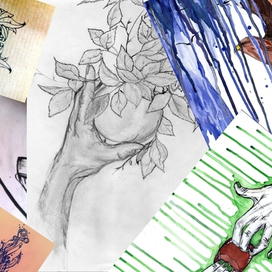 колаж из рисунков сделаных в разноетвремя 