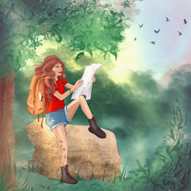 Девушка путешествует