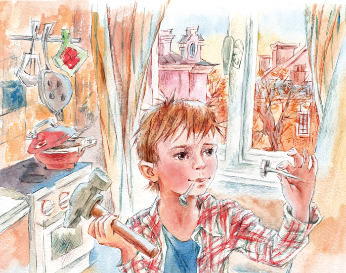 Гвоздик. Иллюстрация к детскому рассказу.