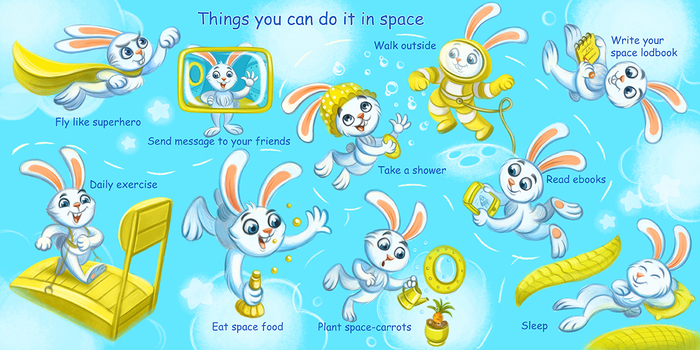 "Rabbit with the red goggles" для книги