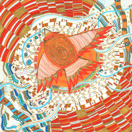 "Птица солнца" (рисунок на бумаге)