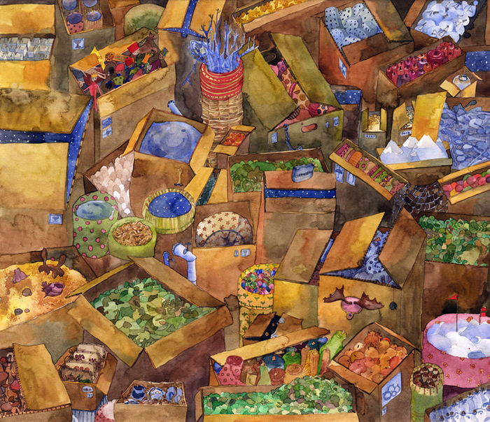 Коробки со всякой всячиной...