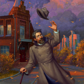 А. Чехов на ул. Чехова города Барнаула