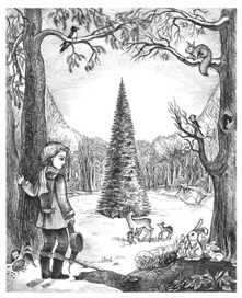 Иллюстрация  к сказке Ричарда Мейсона "Хрустальная Рождественская Ёлка"