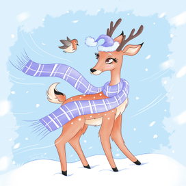 Новогодний олень