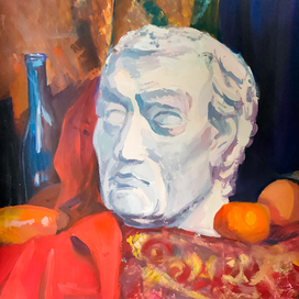 Натюрморт с гипсовой головой