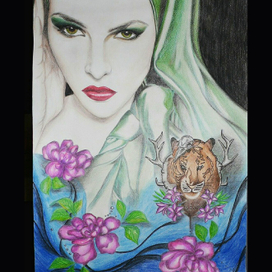 Стилизованный портрет.  Нина*