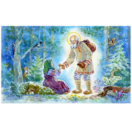 Иллюстрация к детскому календарю.Июнь.