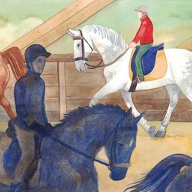 "Самый красивый конь" Б.Алмазова. Иллюстрация к 11 главе