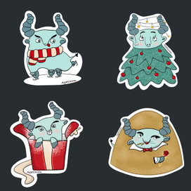 Новогодние стикеры 