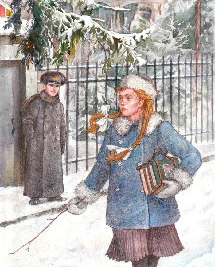 Илл. к книге Лидии Будогоской "Повесть о рыжей девочке"