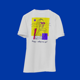 Стилизованный портрет для принта на футболки