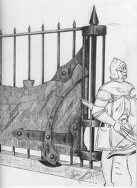 эскиз кованного забора