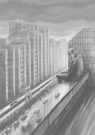 Катя на крыше