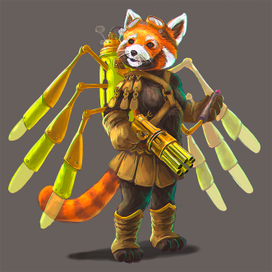  стимпанк летающая панда