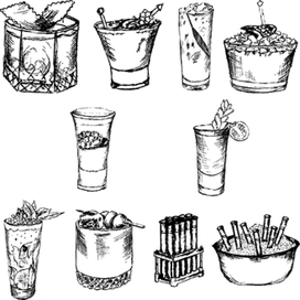 Стаканы с напитками