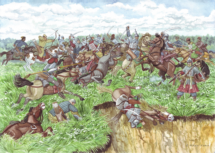 Сшибка людей Воейкова с кучумлянами.