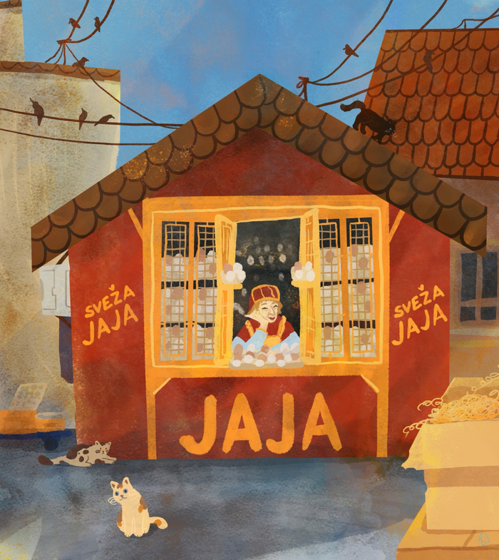 Продавщица яиц