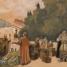 Садко торгует с варягами.