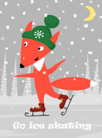 пошли кататься на коньках