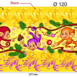 Рисунок для шара на ёлку