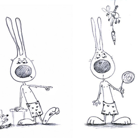 Заяц и мышка