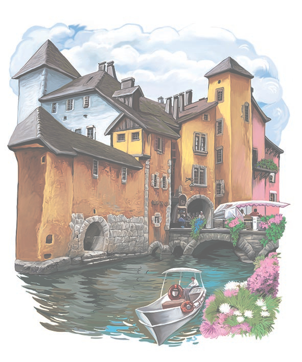 старинный городок на воде