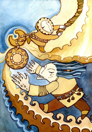 Северные легенды.О том как солнце и луну добывали.