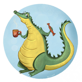 Крокодил Сева  создан для детского алфавита