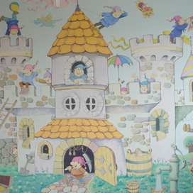 Фрагмент росписи в детской.