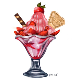 Клубничное мороженное