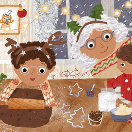 winter family cooking