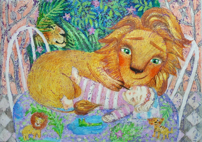 Лев и девочка