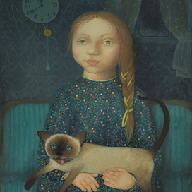 Девочка с котиком