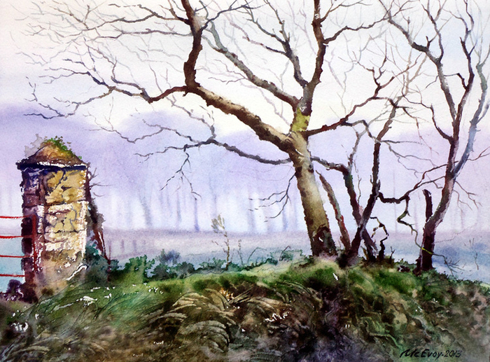 Туман в горах Ирландии.