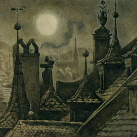 Форзац к роману Э. Гофмана "Житейские воззрения кота Мурра"